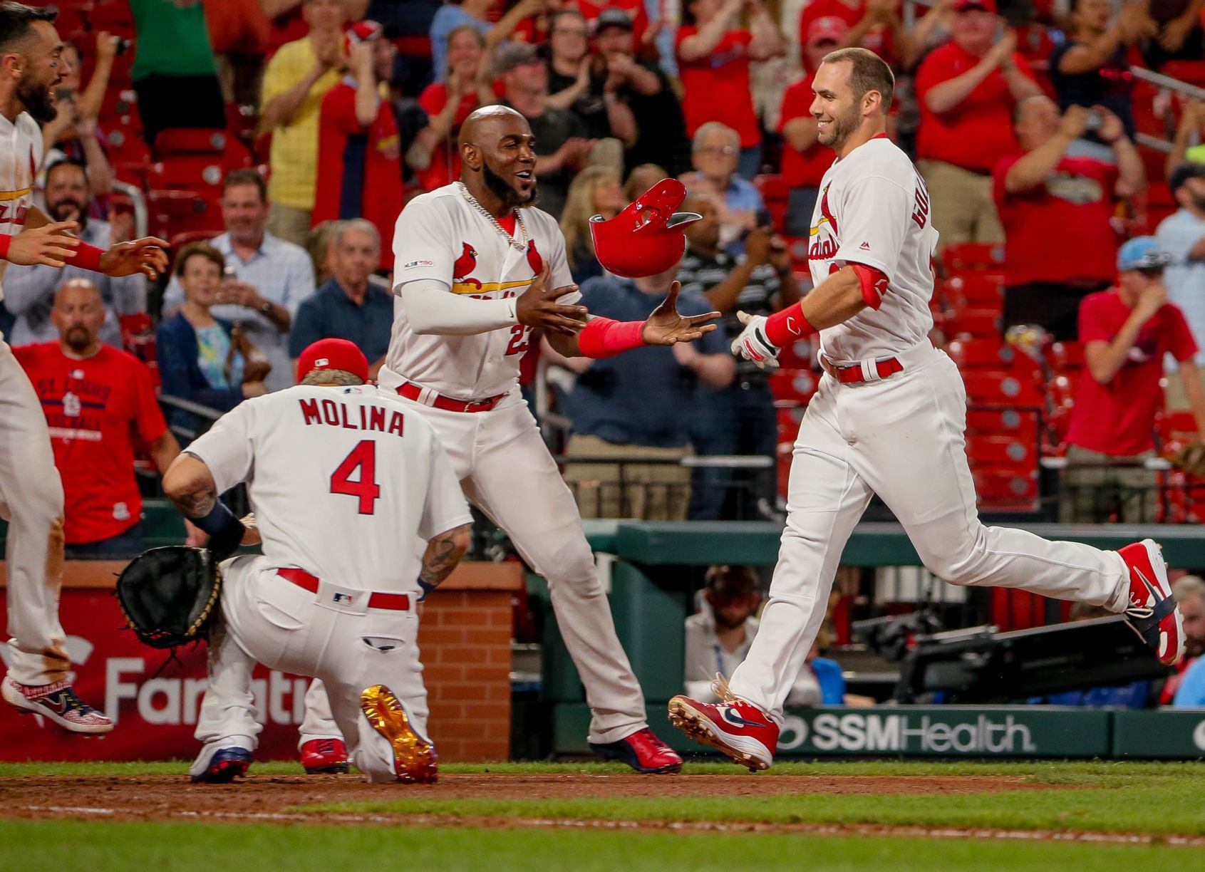 St. Louis Cardinals take on the Miami Marlins at Busch